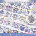 Haemorrhoid tape packaging sticker with cute cartoon character design printed on Japanese paper