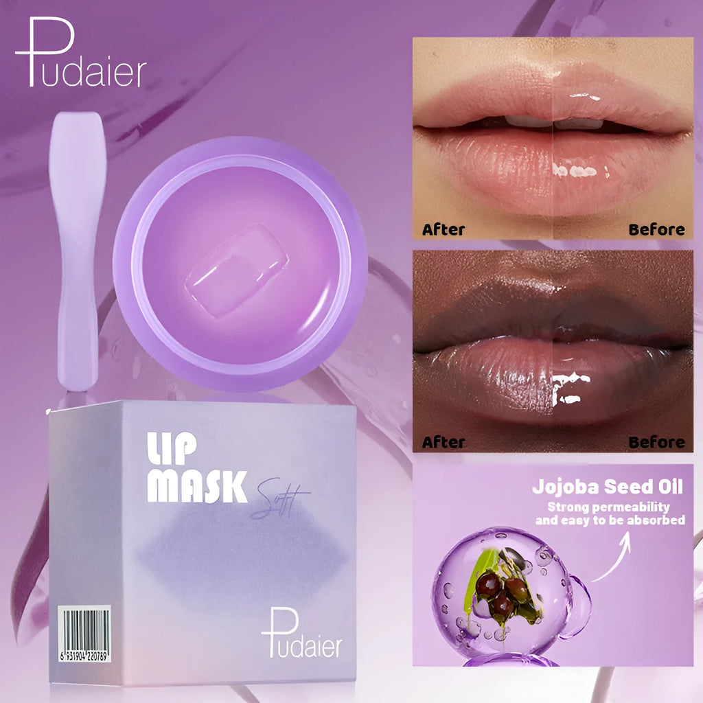 10ml exfoliating lip balm tub with applicator scraper for moisturising and softening cutin.