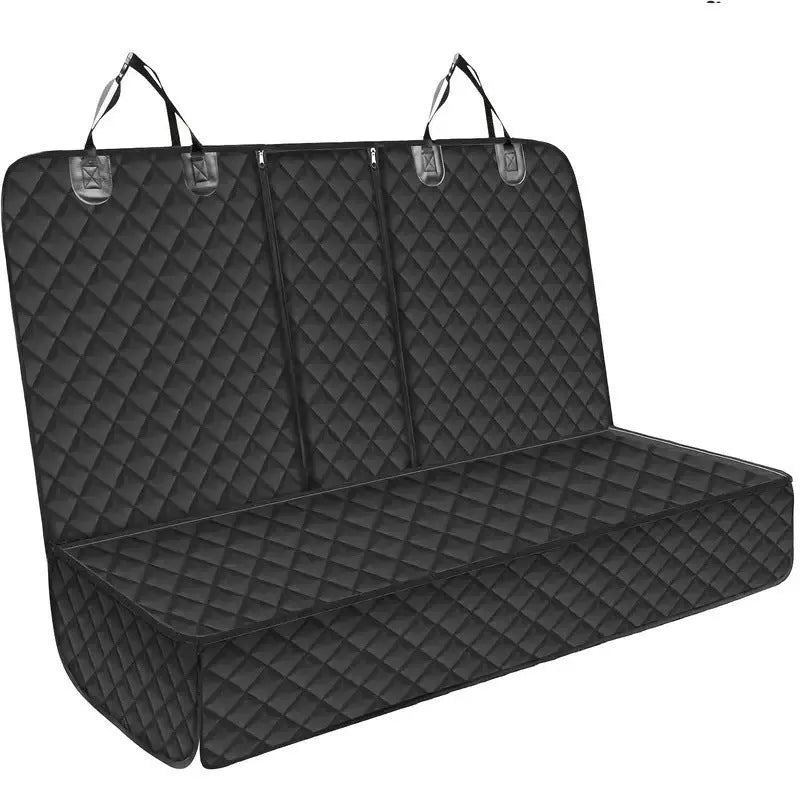 Black waterproof cloth dog car mat for rear seat or boot, dual-use pet pad for dogs