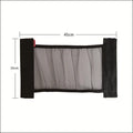 Polyester elastic storage net for organising items in a car boot, shown in 20x35cm and 20x45cm sizes.