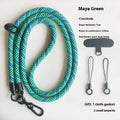 Mobile phone lanyard crossbody anti-lost sling in multi-colour with polyester rope and metal buckle clip