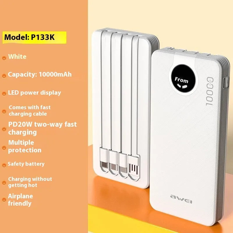 Use Dimension PD225W compact portable power bank in black with USB ports