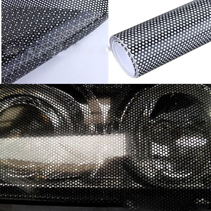 106cm by 30cm sheet of perforated automotive colour change adhesive film.