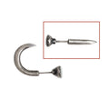 Sterling silver nail stud earrings in straight and curved punk designs