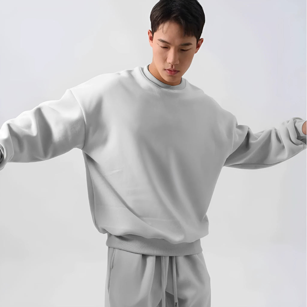 Men's polar fleece sports suit with double-sided shake design in winter colours