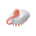 Handheld silicone pet hair removal comb and massage brush for dog bathing in blue colour