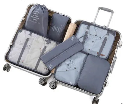Cube travel luggage storage bag in 210D Oxford cloth for suitcase packing, available in multiple colours
