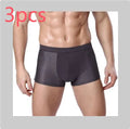 Men's ice silk modal boxer briefs with U convex design in multiple colour options