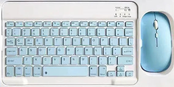 10-inch Bluetooth wireless keyboard and mouse set in selected colour with USB linker and battery