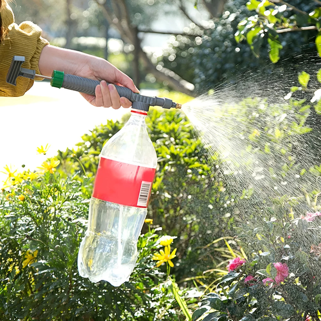 Universal plastic watering sprayer nozzle and tube for cola and sprite bottles