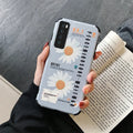 Samsung Daisy TPU phone case back cover with daisy decal in Japanese Korean style, Blue colour, fitted on a Samsung phone