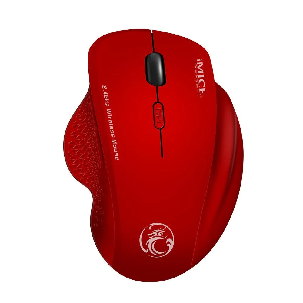 2.4G wireless mouse 6-button gaming mouse for notebook in obsidian black, compact size