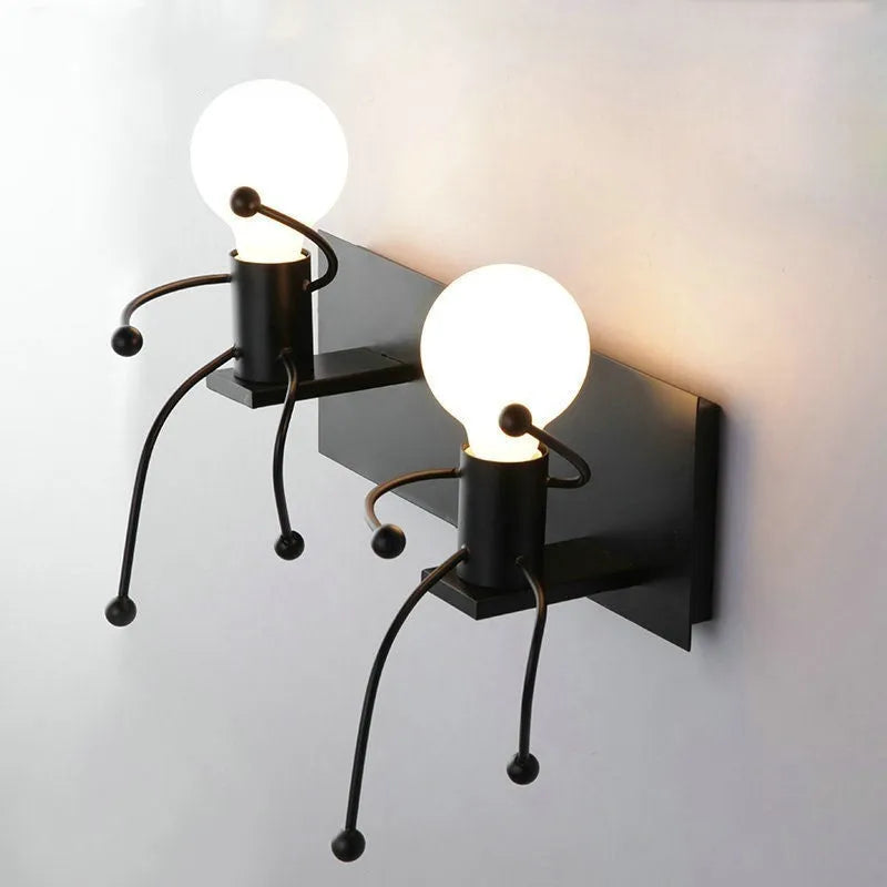 Modern LED desk lamp with black iron shade, 250mm tall, on wooden desk