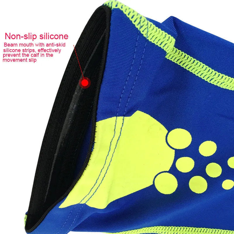 Knitted polyester Lycra calf support sleeve, 29-31cm, in seven colours and sizes M, L and XL