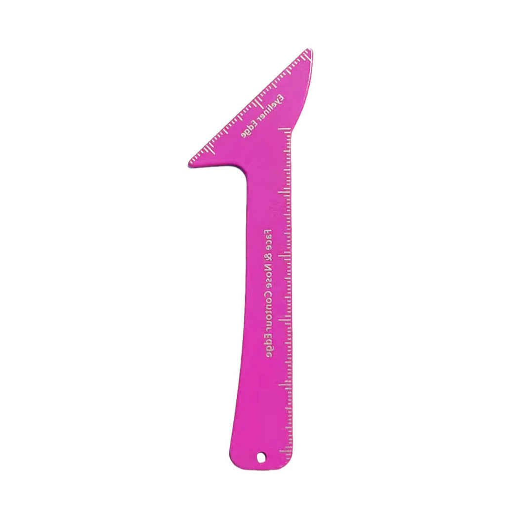 Reusable 3-in-1 makeup stencil tool for eyeliner, eyebrows, and face contouring.
