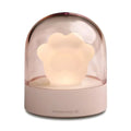 Pink cat paw shaped night light with USB charging cable and music box function