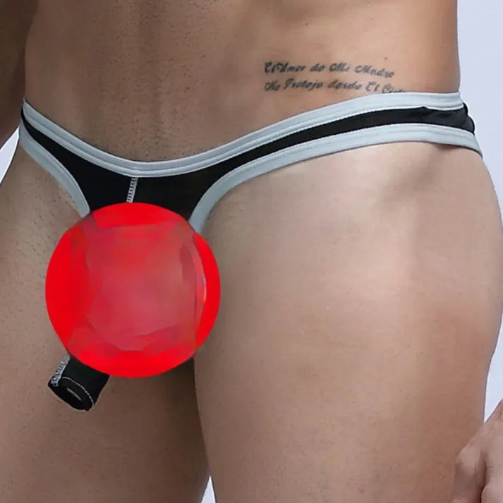 Men's ice silk underwear briefs with elephant nose front pouch design in multiple colours.