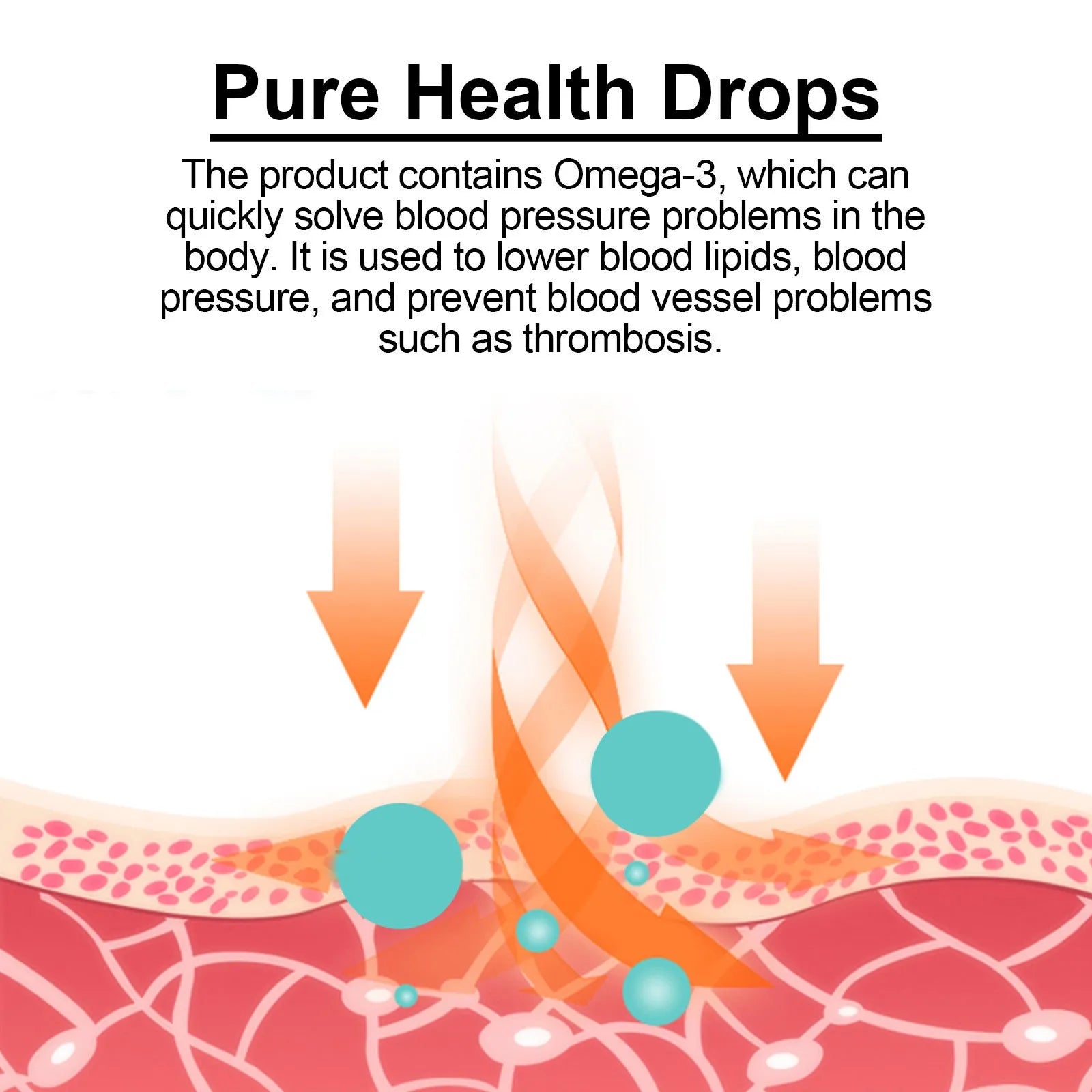 30ml bottle of herbal health supplement drops for physical comfort and blood balance support