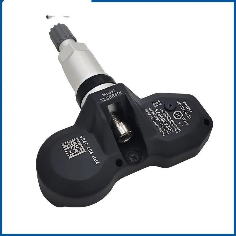 Black Audi tyre pressure monitoring sensor for direct vehicle replacement