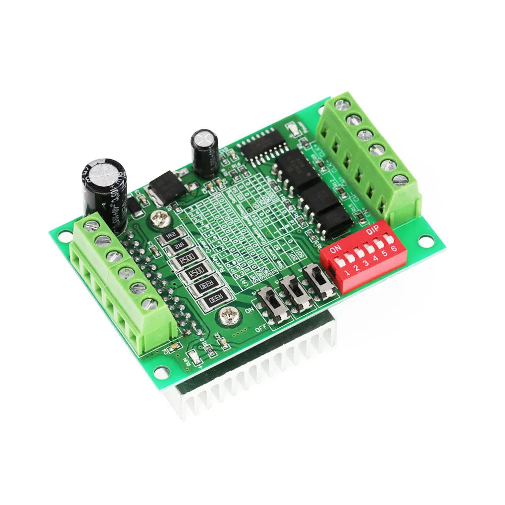 TB6560 stepper motor driver board with aluminium heat sink.