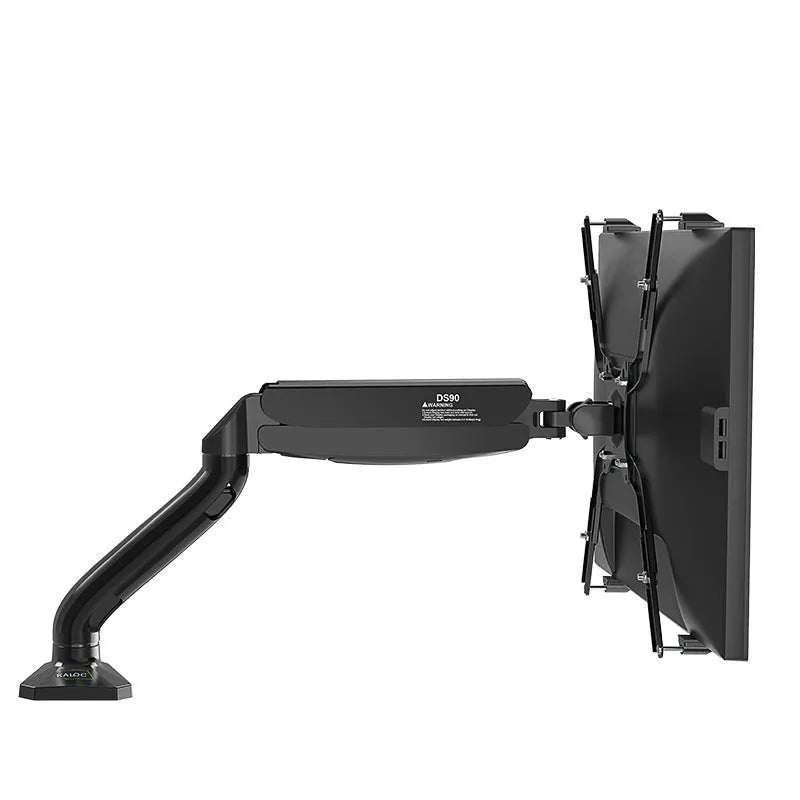 Black steel computer screen stand for 17-29 inch displays, model H1 monitor riser