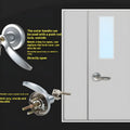 Stainless steel fireproof door lock with external handle for 65cm doors