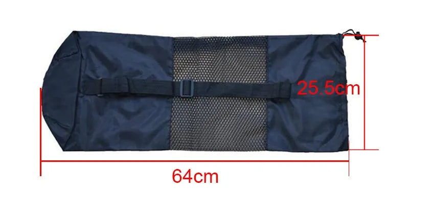 Non-slip TPE yoga mat 6mm body position line in bamboo blue