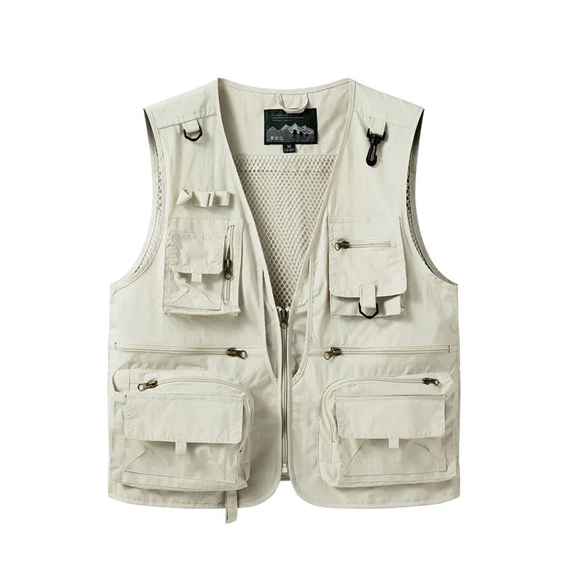 Men's nylon mesh quick-drying vest, loose fit sleeveless training top, sizes S to 6XL