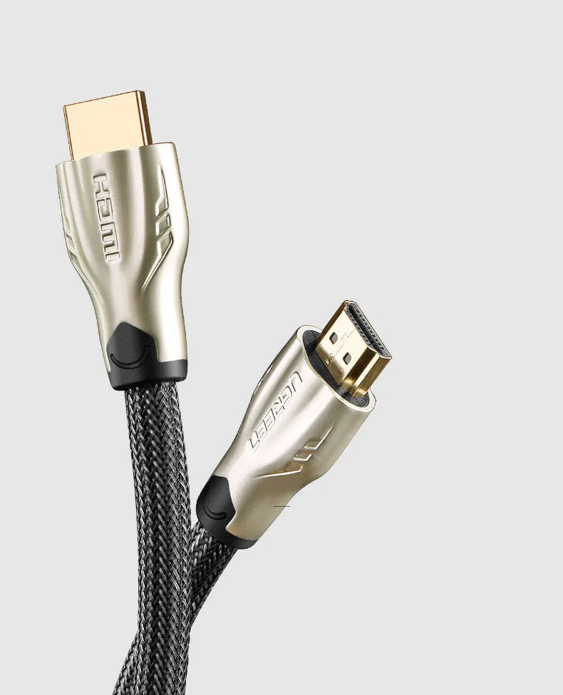 Version 2.0 HDMI cable with gold-plated connectors, shown in various lengths up to 15 metres.