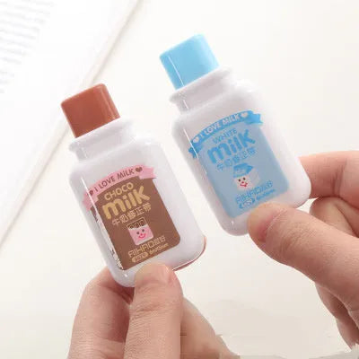 Cute bottle-shaped correction tape dispenser with 6 metres of white correction fluid.