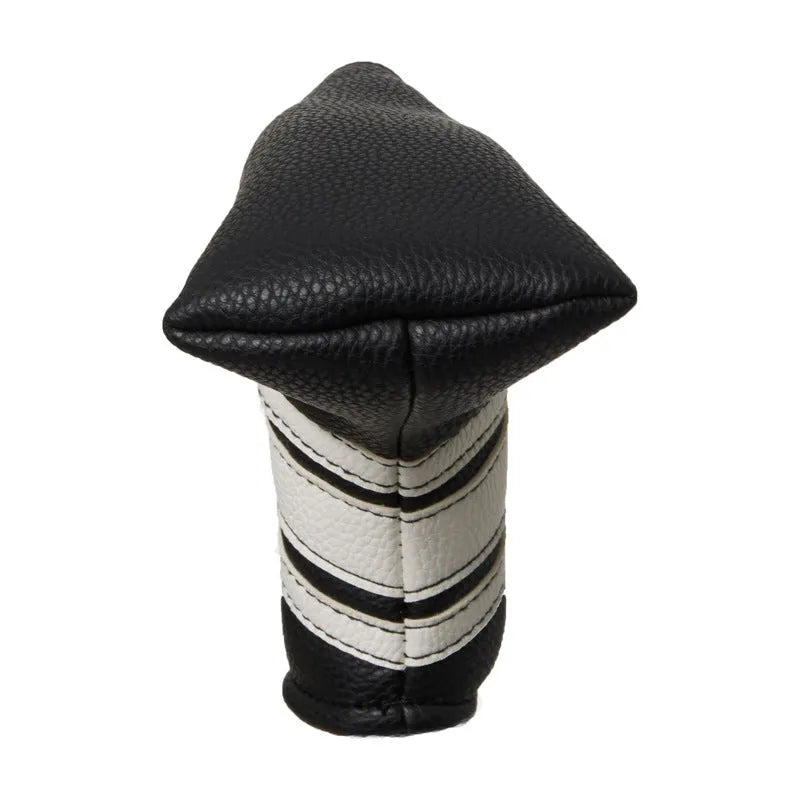 Black PU leather golf push rod sleeve case for club shaft protection