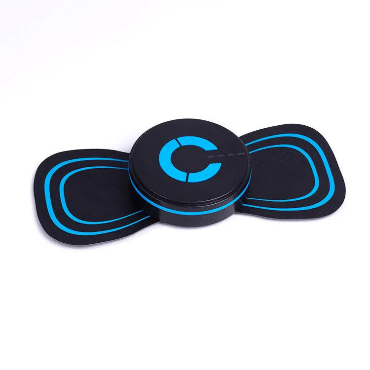 HQ-185 black mini electric shoulder and neck massager showing 15cm compact size