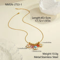 Vintage sunflower flower stainless steel necklace with 18K electroplated finish, two colour variants
