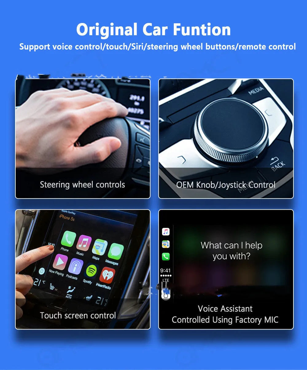 Black car GPS navigation unit with 9-inch capacitive touch screen for wireless vehicle navigation conversion