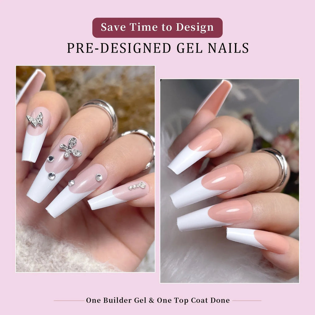 Open box showing 288 French wear armour style seamless removable nail stickers.