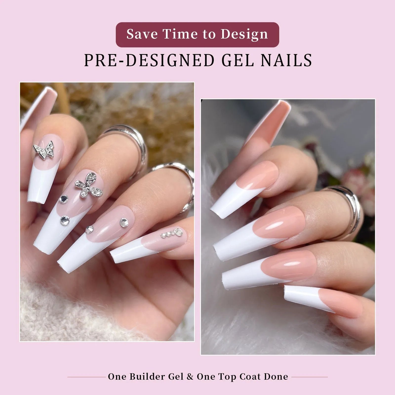 Open box showing 288 French wear armour style seamless removable nail stickers.