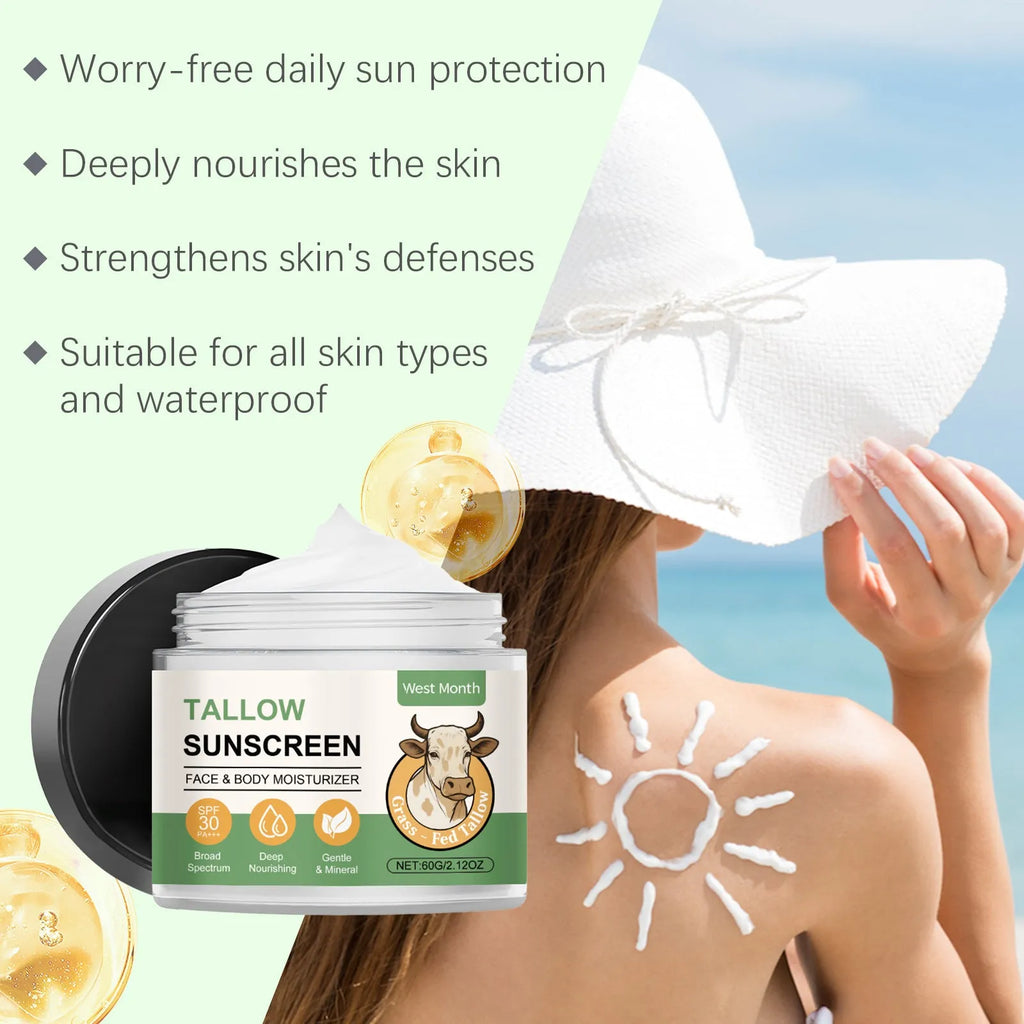 60g tube of refreshing, non-greasy facial sunscreen cream with hyaluronic acid.