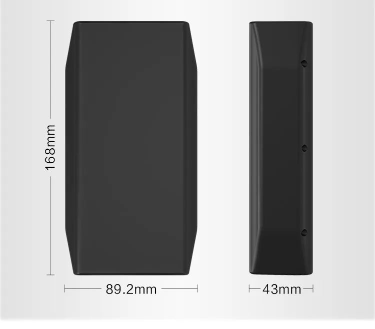 LF4100 compact 12V 76.8Wh lithium iron phosphate power bank with charger and cables.