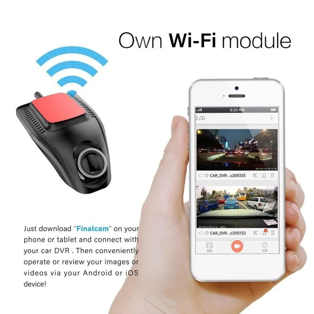 Small Eye dash cam car DVR recorder with Full HD 1080p Sony sensor 165-degree wide angle lens and 2.0-inch LCD screen