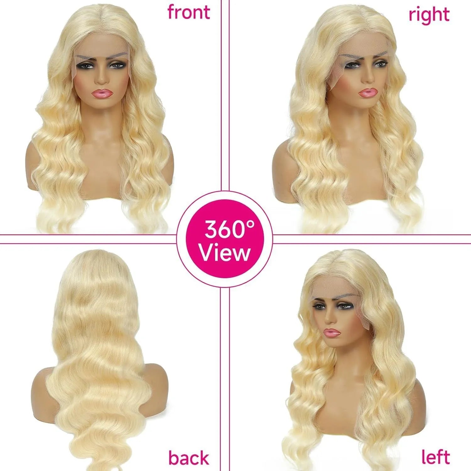 Women's front lace synthetic wig with medium long curly hair in colour M1 539 613#.