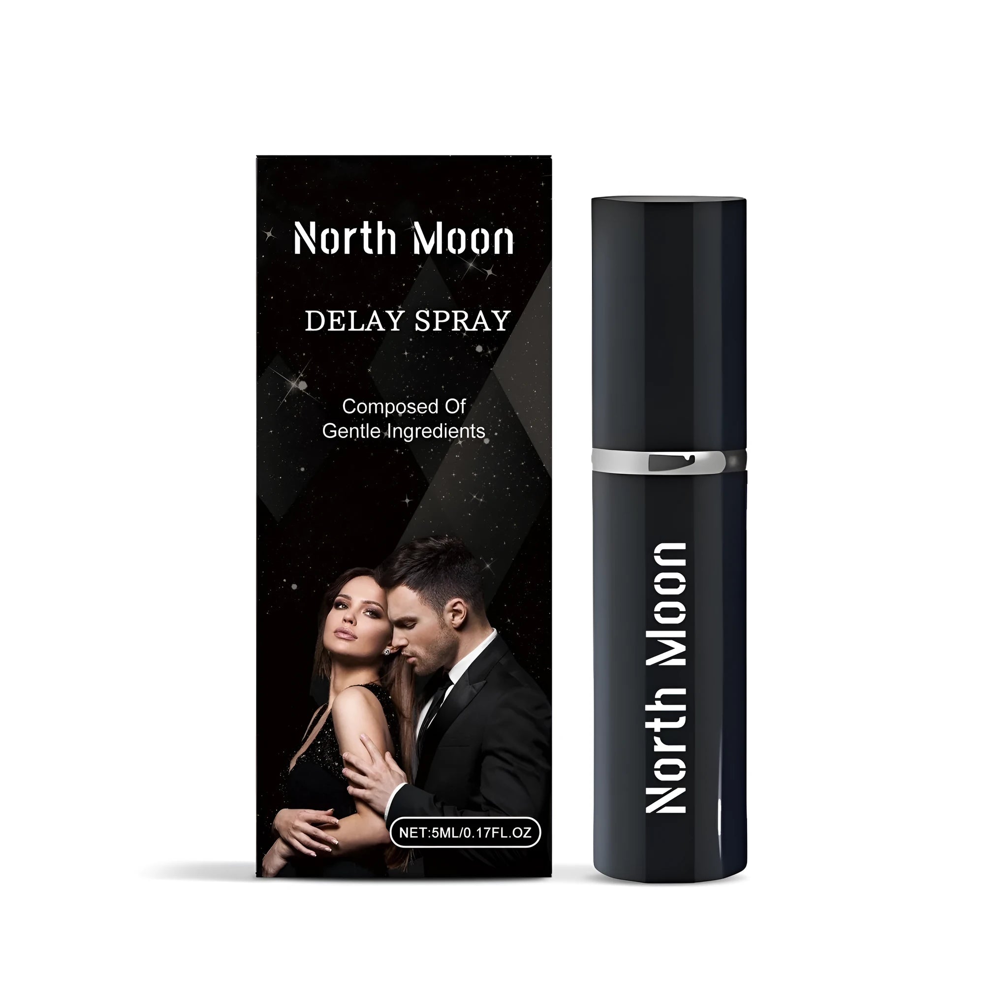 Men's delay spray bottle 5ml with turmeric and ginger extract ingredients