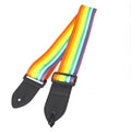Printed cotton guitar shoulder strap showing eight graphic pattern options