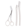 Eyebrow trimmer set with safety design, specialised razor blades, and ergonomic handle for precise brow grooming