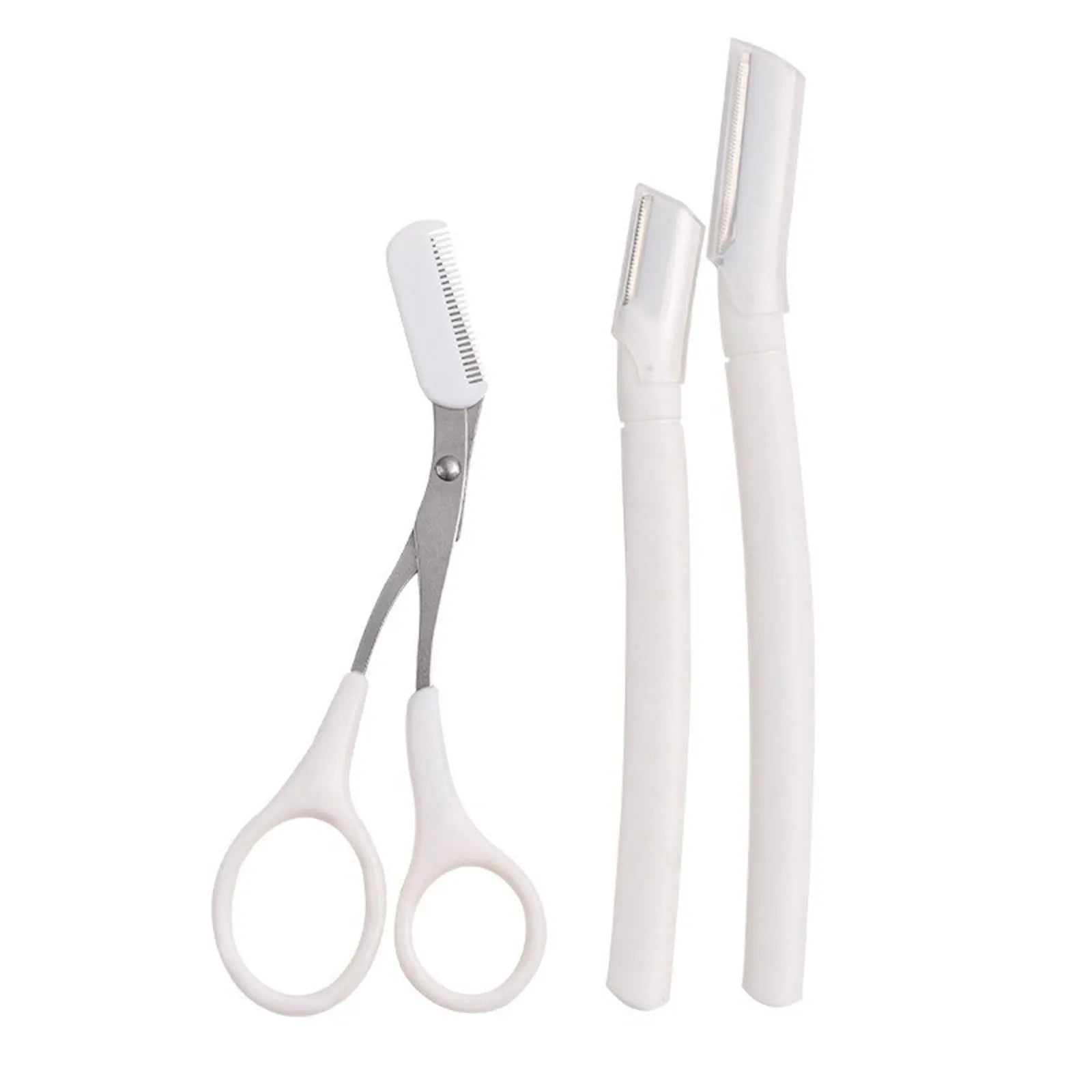 Eyebrow trimmer set with safety design, specialised razor blades, and ergonomic handle for precise brow grooming