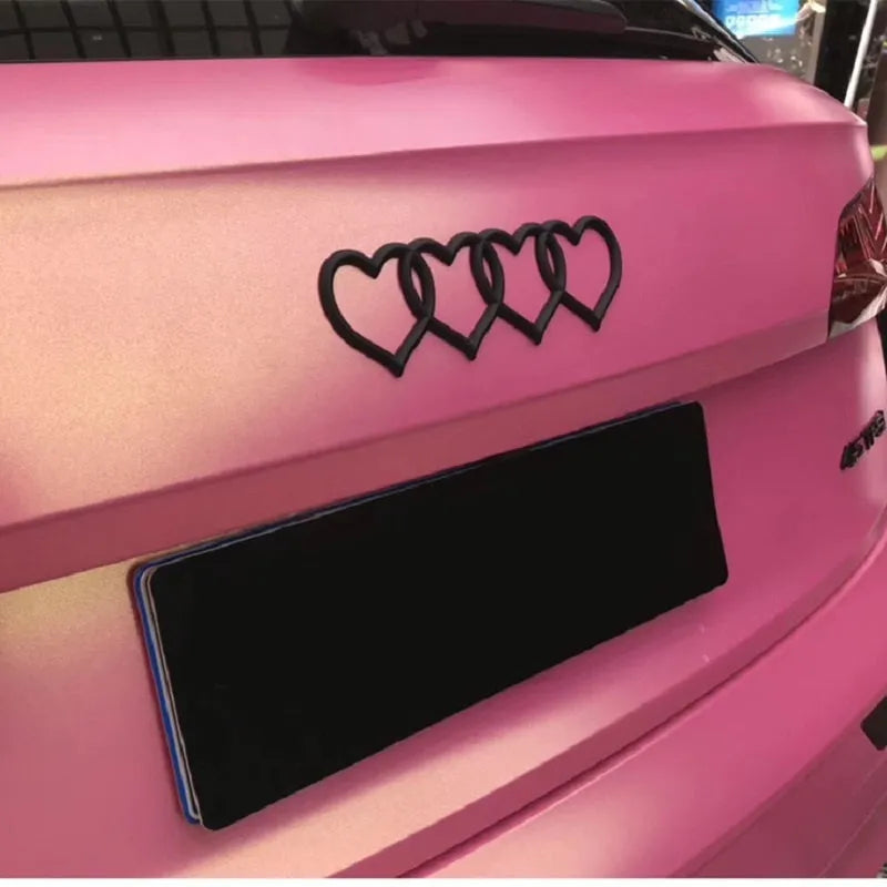 Love heart body sticker with four-ring tail design 22 cm length