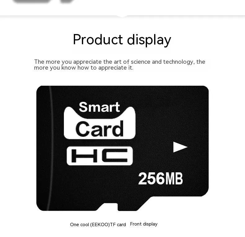256MB TF series microSD memory card shown with dimensions of 11mm by 15mm.