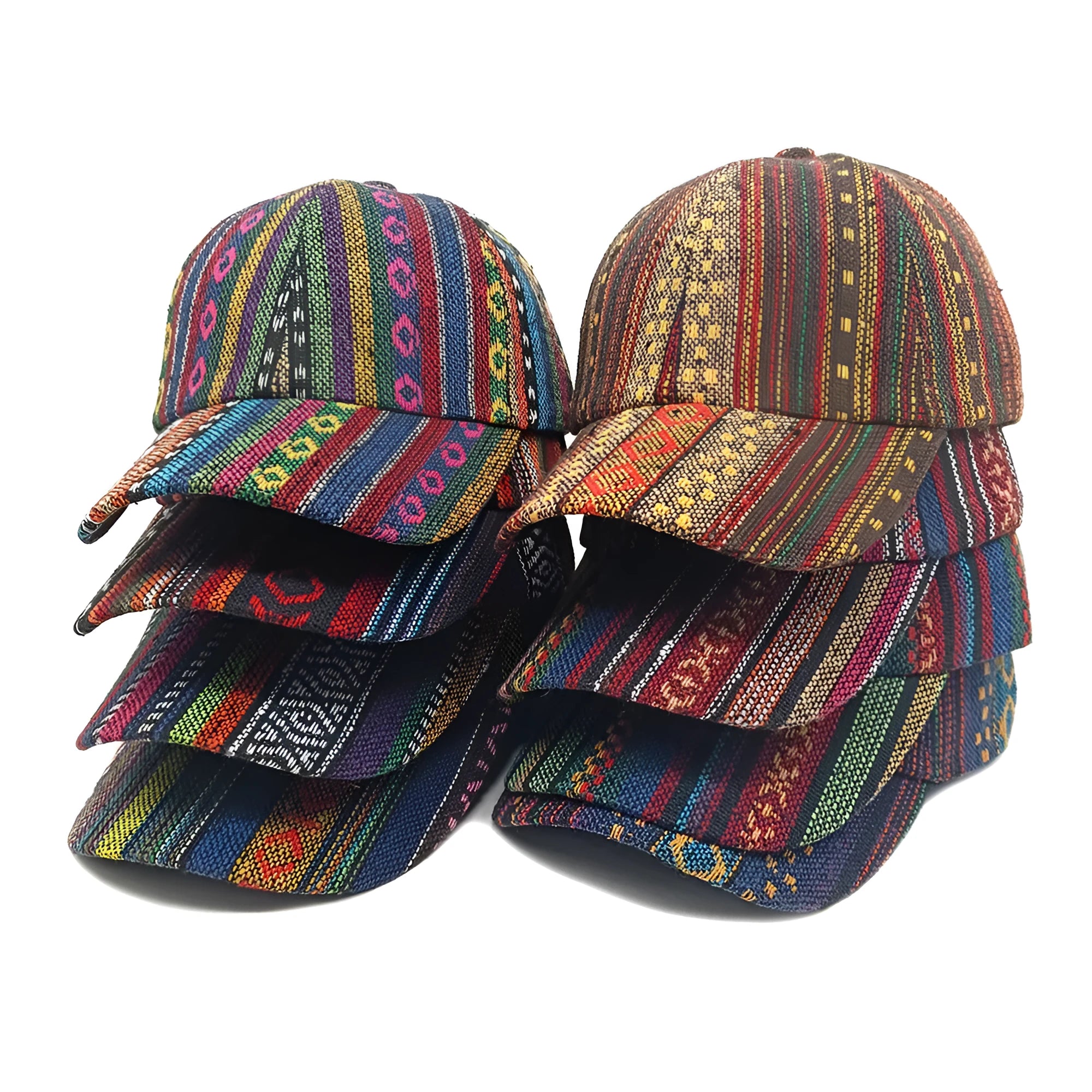 Women's bohemian style baseball cap in dome crown design, medium size for 56-58cm head