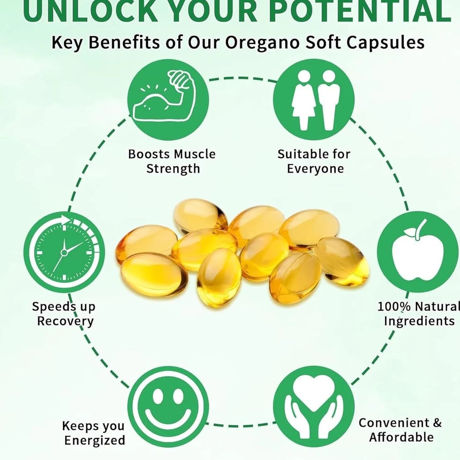 Portable black seed oil and olive oil capsules in a white bottle with 60 or 180 tablets option dietary supplement