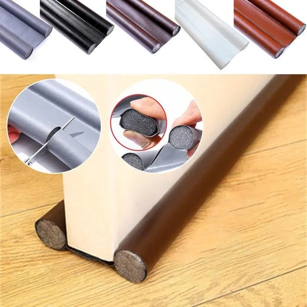 3x96cm leather wear-resistant door bottom sealing strip in black, brown, gray, orange, old brown, or white