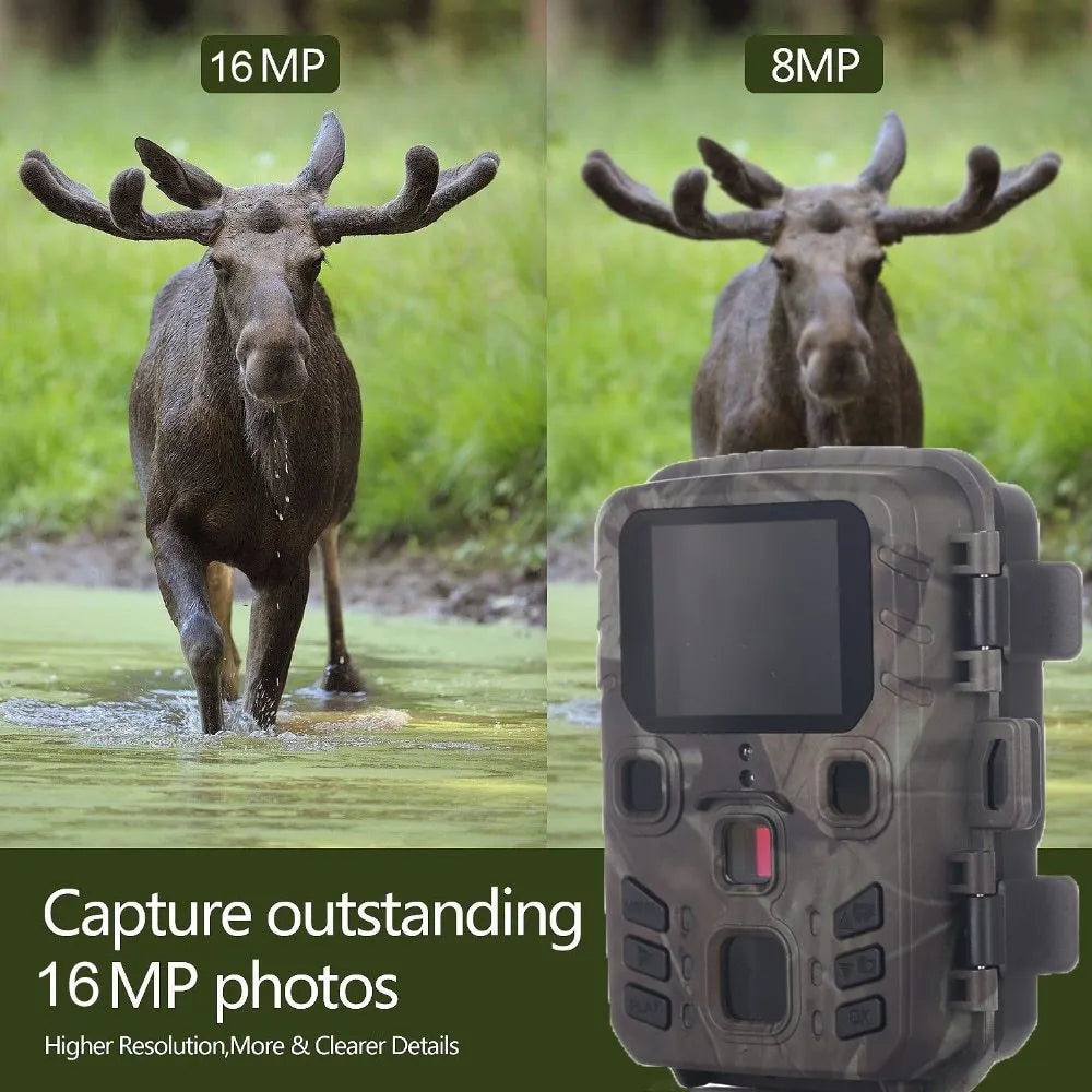 Black infrared night vision monitoring device with TF card slot and plastic construction